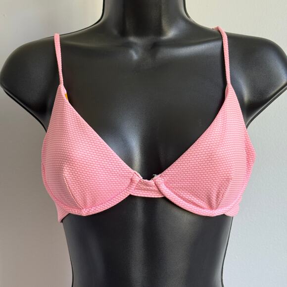 Maaji sz M Pink Reversible Bikini‎ Set High Waist Tie Back Swimwear - Picture 2 of 9